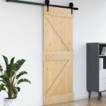 vidaXL Ușă „NARVIK”, 70x210 cm, lemn masiv de pin vidaXL Ușă „NARVIK”, 70x210 cm, lemn masiv de pin
