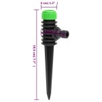 vidaXL Aspersoare rotative 6 buc. verde și negru 3x6x19,5 cm ABS și PP vidaXL Aspersoare rotative 6 buc. verde și negru 3x6x19,5 cm ABS și PP