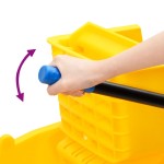vidaXL Găleată de mop cu storcător și roți galben 36 L polipropilenă vidaXL Găleată de mop cu storcător și roți galben 36 L polipropilenă