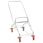 vidaXL Cărucior de curățenie cu găleți și storcător PP și oțel cromat vidaXL Cărucior de curățenie cu găleți și storcător PP și oțel cromat