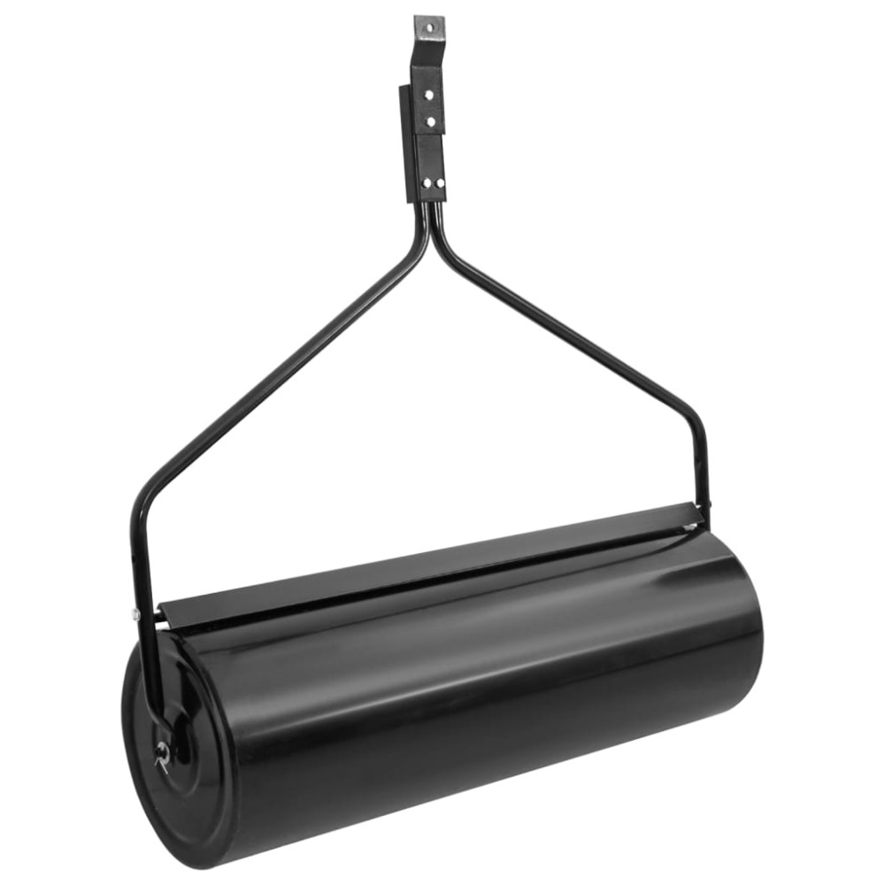 vidaXL Tăvălug pentru gazon de grădină de Împins, negru, 63 L, fier