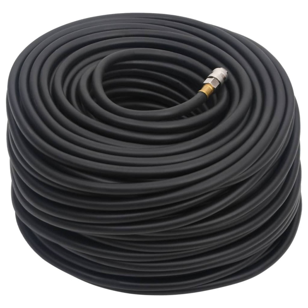 vidaXL Furtun de aer hibrid, negru, 0,6", 20 m, cauciuc și PVC