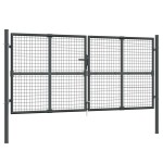 vidaXL Poartă de grădină din plasă antracit 300x175 cm oțel galvanizat vidaXL Poartă de grădină din plasă antracit 300x175 cm oțel galvanizat