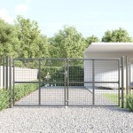 vidaXL Poartă de grădină din plasă antracit 300x175 cm oțel galvanizat vidaXL Poartă de grădină din plasă antracit 300x175 cm oțel galvanizat