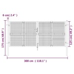 vidaXL Poartă de grădină din plasă antracit 300x175 cm oțel galvanizat vidaXL Poartă de grădină din plasă antracit 300x175 cm oțel galvanizat