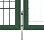 vidaXL Poartă de grădină din plasă, verde, 400x175 cm, oțel galvanizat