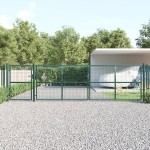 vidaXL Poartă de grădină din plasă, verde, 500x175 cm, oțel galvanizat vidaXL Poartă de grădină din plasă, verde, 500x175 cm, oțel galvanizat