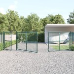 vidaXL Poartă de grădină din plasă, verde, 500x175 cm, oțel galvanizat vidaXL Poartă de grădină din plasă, verde, 500x175 cm, oțel galvanizat