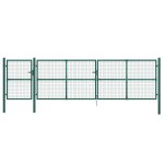 vidaXL Poartă de grădină din plasă, verde, 500x175 cm, oțel galvanizat vidaXL Poartă de grădină din plasă, verde, 500x175 cm, oțel galvanizat