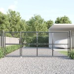 vidaXL Poartă de grădină din plasă antracit 350x175 cm oțel galvanizat vidaXL Poartă de grădină din plasă antracit 350x175 cm oțel galvanizat