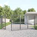 vidaXL Poartă de grădină din plasă antracit 350x175 cm oțel galvanizat vidaXL Poartă de grădină din plasă antracit 350x175 cm oțel galvanizat
