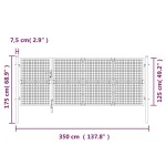 vidaXL Poartă de grădină din plasă antracit 350x175 cm oțel galvanizat vidaXL Poartă de grădină din plasă antracit 350x175 cm oțel galvanizat