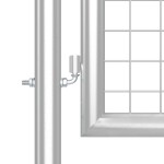 vidaXL Poartă de grădină din plasă argintie 400x175 cm oțel galvanizat