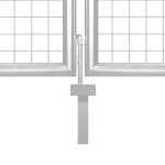 vidaXL Poartă de grădină din plasă argintie 500x175 cm oțel galvanizat vidaXL Poartă de grădină din plasă argintie 500x175 cm oțel galvanizat