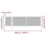 vidaXL Poartă de grădină din plasă argintie 500x175 cm oțel galvanizat vidaXL Poartă de grădină din plasă argintie 500x175 cm oțel galvanizat