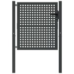 vidaXL Poartă de grădină antracit 100x100 cm oțel
