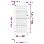vidaXL Poartă pentru grădină, antracit, 105x250 cm, oțel vidaXL Poartă pentru grădină, antracit, 105x250 cm, oțel