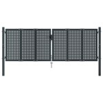 vidaXL Poartă pentru grădină, antracit, 300x150 cm, oțel vidaXL Poartă pentru grădină, antracit, 300x150 cm, oțel