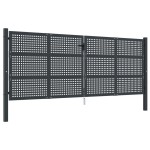 vidaXL Poartă pentru grădină, antracit, 400x150 cm, oțel vidaXL Poartă pentru grădină, antracit, 400x150 cm, oțel