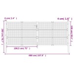 vidaXL Poartă pentru grădină, antracit, 400x150 cm, oțel vidaXL Poartă pentru grădină, antracit, 400x150 cm, oțel
