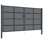 vidaXL Poartă de grădină, antracit, 400x175 cm, oțel