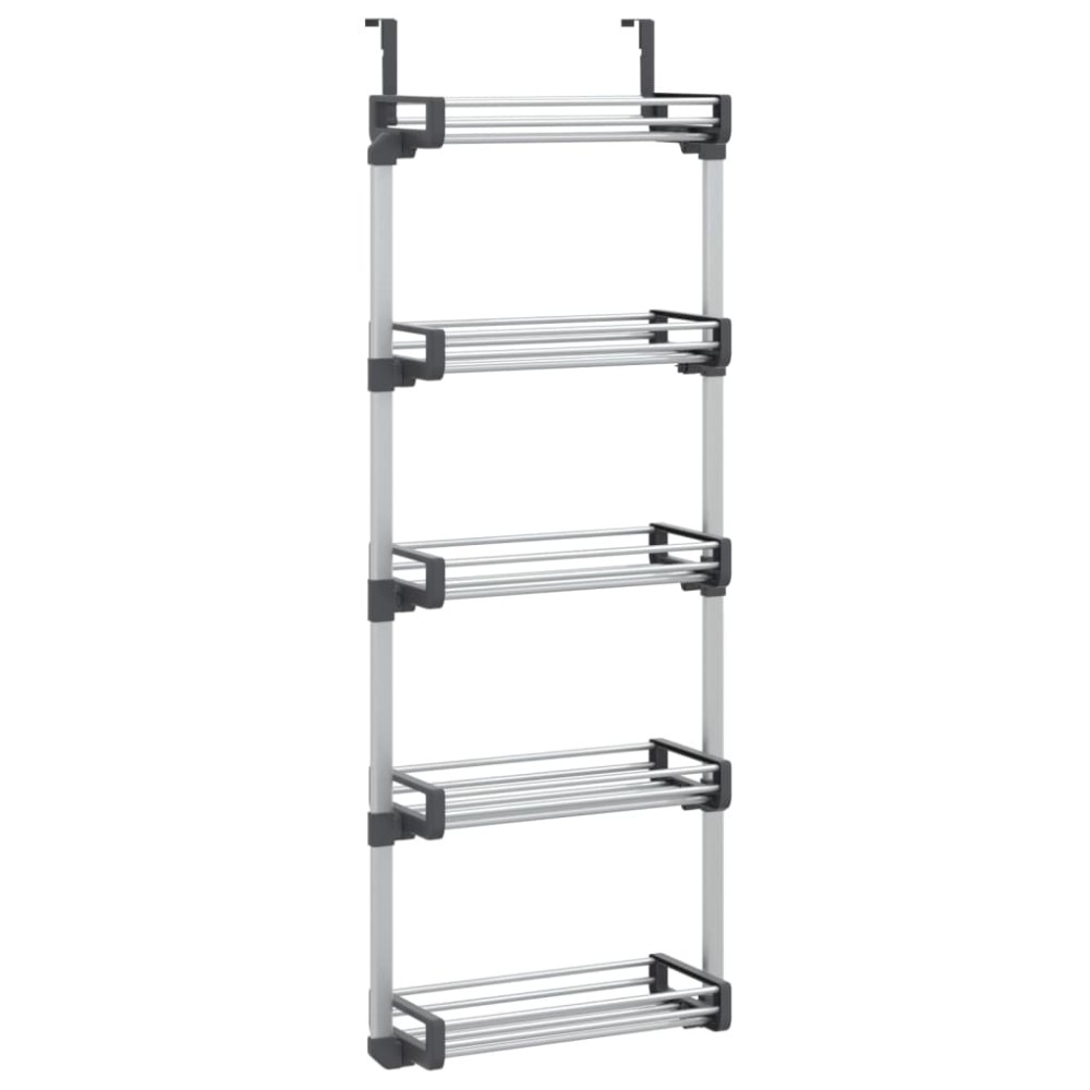 vidaXL Organizator pentru ușă cu 5 rafturi 52x20x135 cm aluminiu