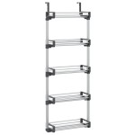 vidaXL Organizator pentru ușă cu 5 rafturi 52x20x135 cm aluminiu