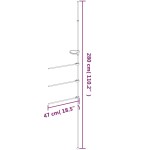 vidaXL Suport pentru prosoape, 47x280 cm, aluminiu