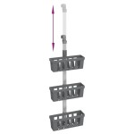 vidaXL Raft suspendat pentru duș 30x15x(67-105) cm aluminiu vidaXL Raft suspendat pentru duș 30x15x(67-105) cm aluminiu