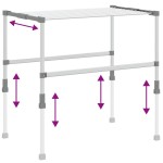 vidaXL Uscător de rufe, 83x(50-55)x(40-85) cm, aluminiu vidaXL Uscător de rufe, 83x(50-55)x(40-85) cm, aluminiu