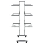 vidaXL Uscător de rufe cu roți, 89x64x129 cm, aluminiu vidaXL Uscător de rufe cu roți, 89x64x129 cm, aluminiu