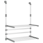 vidaXL Suport de uscare pentru balcon, 54x25x42 cm, aluminiu
