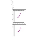 vidaXL Suport de uscare pentru balcon, 54x25x42 cm, aluminiu