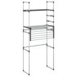 vidaXL Raft pentru mașina de spălat, 77x52x192 cm aluminiu vidaXL Raft pentru mașina de spălat, 77x52x192 cm aluminiu