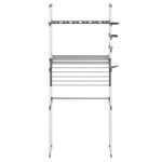 vidaXL Raft pentru mașina de spălat, 77x52x192 cm aluminiu vidaXL Raft pentru mașina de spălat, 77x52x192 cm aluminiu