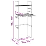 vidaXL Raft pentru mașina de spălat, 77x52x192 cm aluminiu vidaXL Raft pentru mașina de spălat, 77x52x192 cm aluminiu