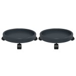 vidaXL Cărucioare pentru plante cu roți 2 buc. gri diametru 34cm 35kg vidaXL Cărucioare pentru plante cu roți 2 buc. gri diametru 34cm 35kg
