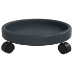 vidaXL Cărucioare pentru plante cu roți 2 buc. gri diametru 34cm 35kg vidaXL Cărucioare pentru plante cu roți 2 buc. gri diametru 34cm 35kg