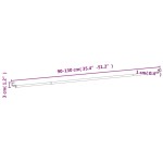 vidaXL Șine pentru perdele 2 buc, alb și argintiu, 90-130 cm, aluminiu vidaXL Șine pentru perdele 2 buc, alb și argintiu, 90-130 cm, aluminiu
