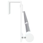 vidaXL Șine pentru perdele 2 buc, alb și argintiu, 60-105 cm, aluminiu vidaXL Șine pentru perdele 2 buc, alb și argintiu, 60-105 cm, aluminiu