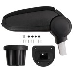 vidaXL Cotieră auto, negru, 13,5x32,5x(31-46,5) cm ABS vidaXL Cotieră auto, negru, 13,5x32,5x(31-46,5) cm ABS