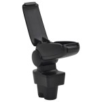 vidaXL Cotieră auto, negru, 12x36x(33,5-48) cm ABS
