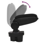 vidaXL Cotieră auto, negru, 13x36x(30-46) cm ABS vidaXL Cotieră auto, negru, 13x36x(30-46) cm ABS