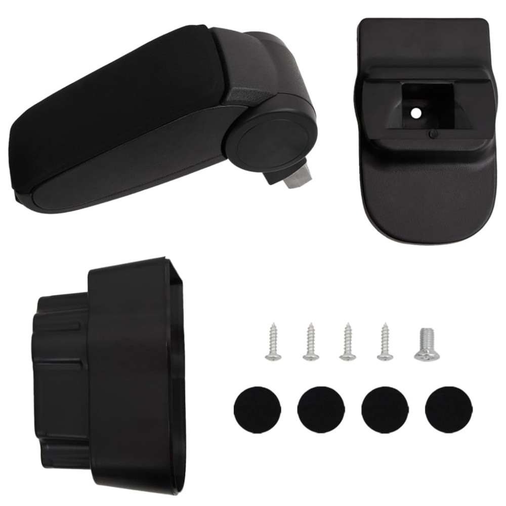 vidaXL Cotieră auto, negru, 12x37x(31-48) cm ABS
