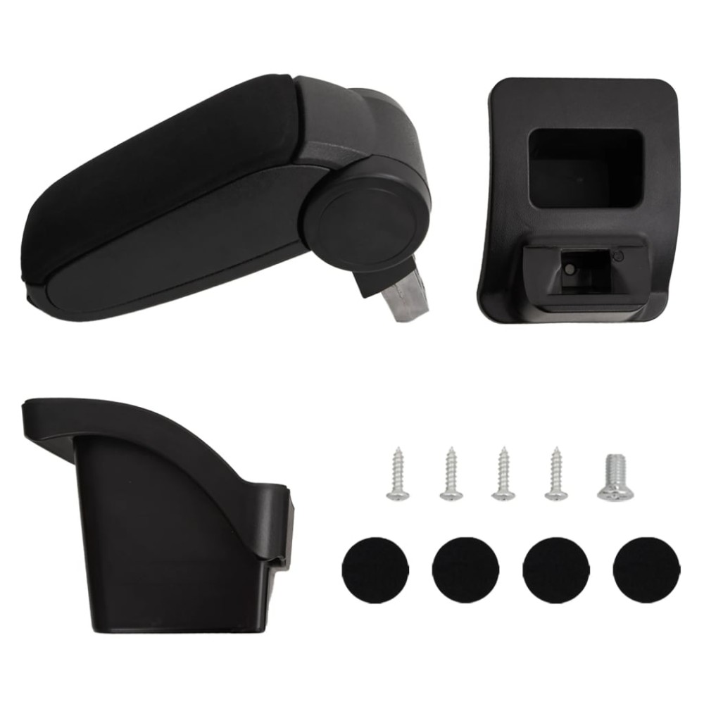vidaXL Cotieră auto, negru, 16x30x(40-50) cm ABS