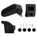 vidaXL Cotieră auto, negru, 16x30x(40-50) cm ABS vidaXL Cotieră auto, negru, 16x30x(40-50) cm ABS