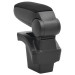 vidaXL Cotieră auto, negru, 16x30x(40-50) cm ABS vidaXL Cotieră auto, negru, 16x30x(40-50) cm ABS