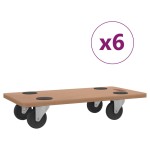 vidaXL Șasiuri rulante, 6 buc., lemn prelucrat, dreptunghiular vidaXL Șasiuri rulante, 6 buc., lemn prelucrat, dreptunghiular