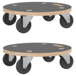 vidaXL Cărucioare de transport, 2 buc., rotunde, Ø38x11,5 cm, 250 kg vidaXL Cărucioare de transport, 2 buc., rotunde, Ø38x11,5 cm, 250 kg