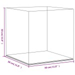 vidaXL Cutie de prezentare, transparent, 30x30x30 cm, acril
